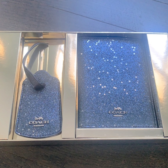 Accessories - Coach Glitter Travel Set- Navy